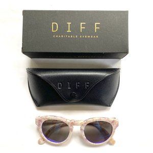 Diff Pink Pearl - Blue Mirror Polarized Dime Sungl